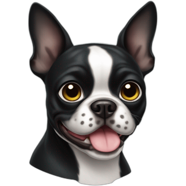 Black boston terrier emoji