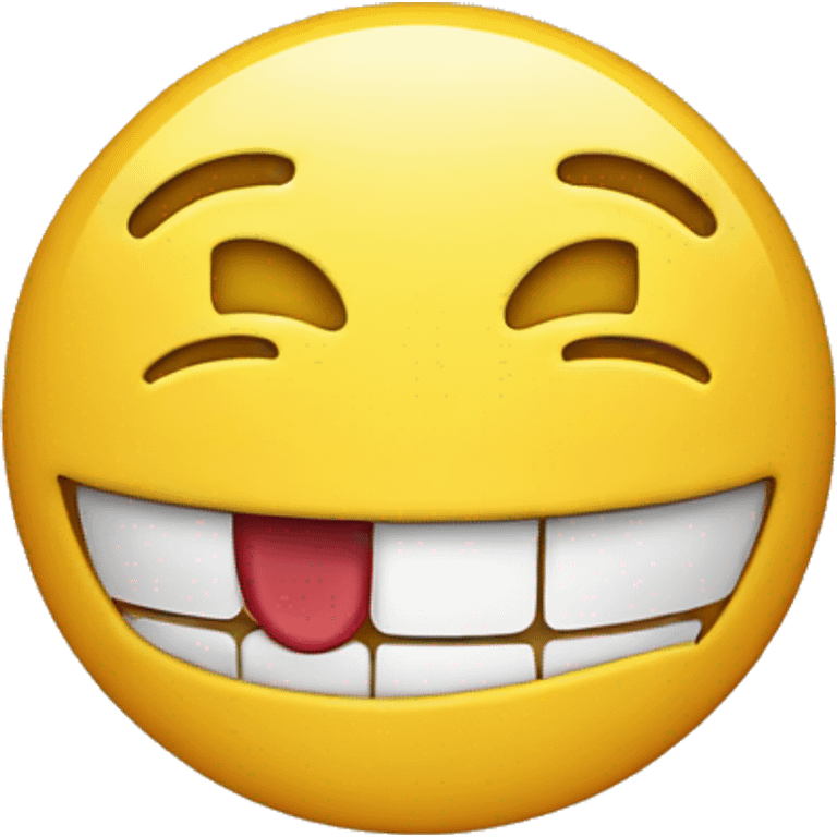 Smiley face laughing a little  emoji