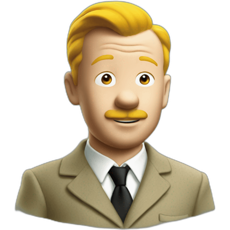 Tintin with much money emoji