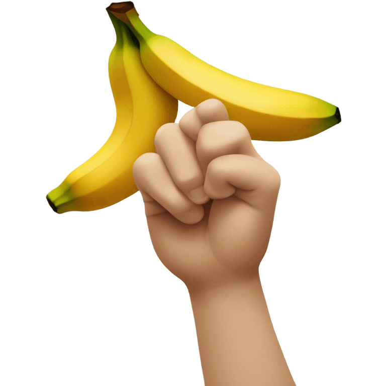 Holding banana emoji