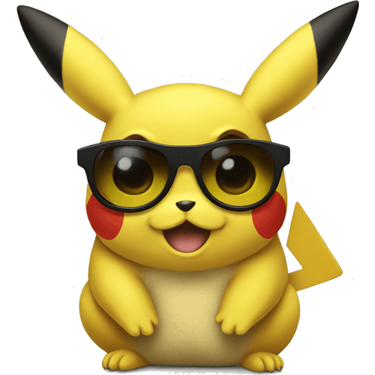 Pikachu wearing sunglasses emoji