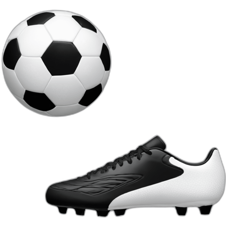 Black whithe Football boot emoji