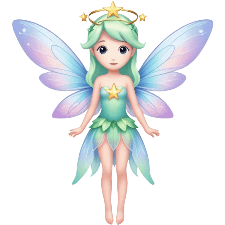 Pastel fairy transparent star emoji