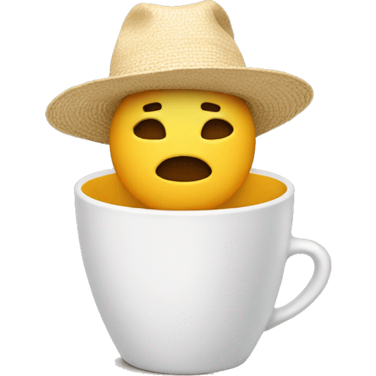 Cup wearing a hat emoji