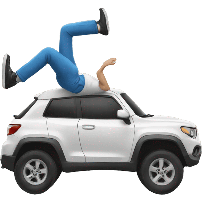 Car doing backflip  emoji