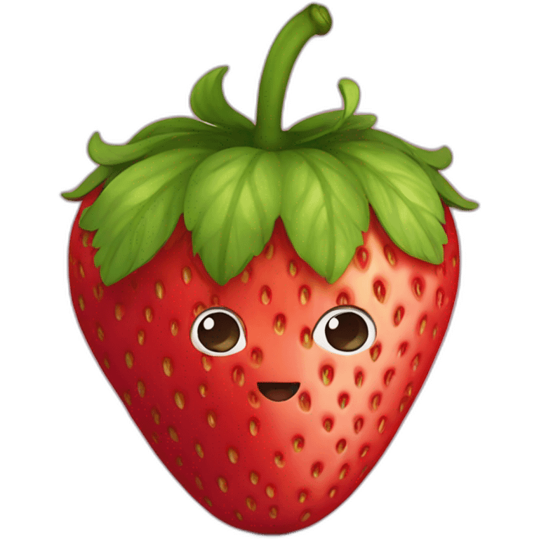 Strawberry with a tight belt emoji