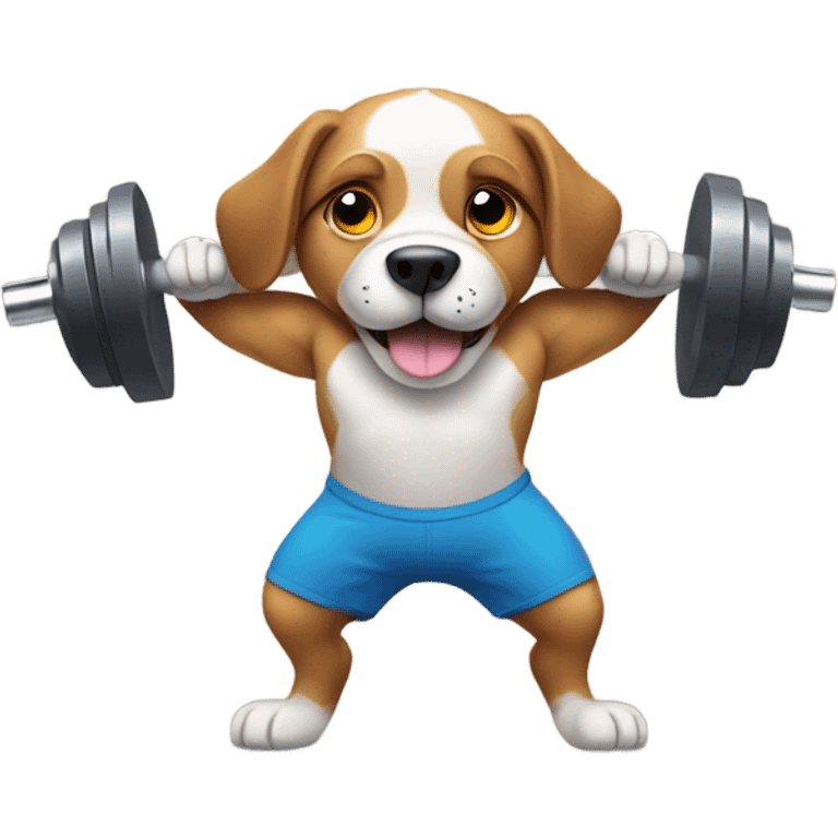 Dog lifting weights  emoji