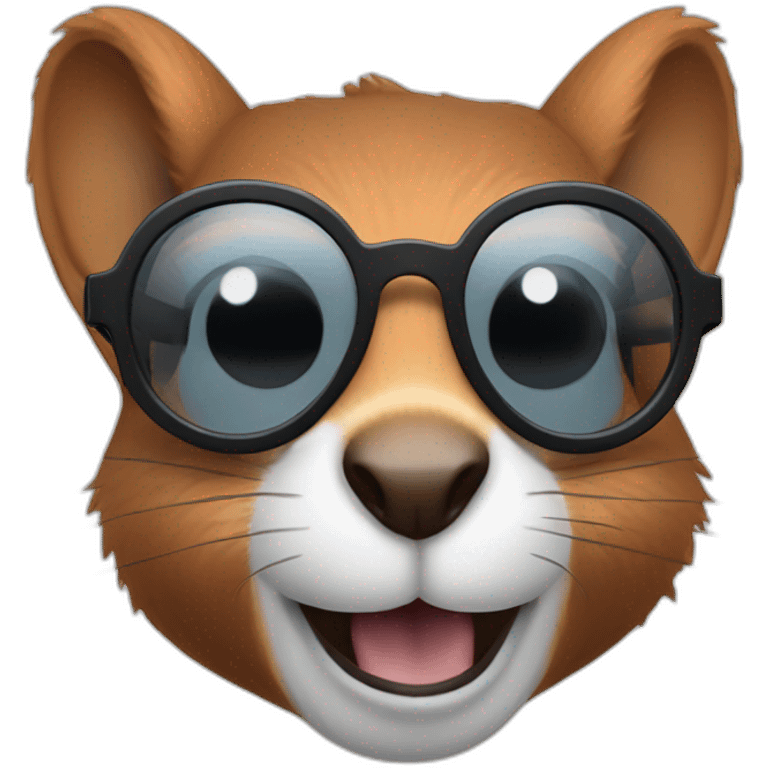 squirrel wearing polarized googles emoji