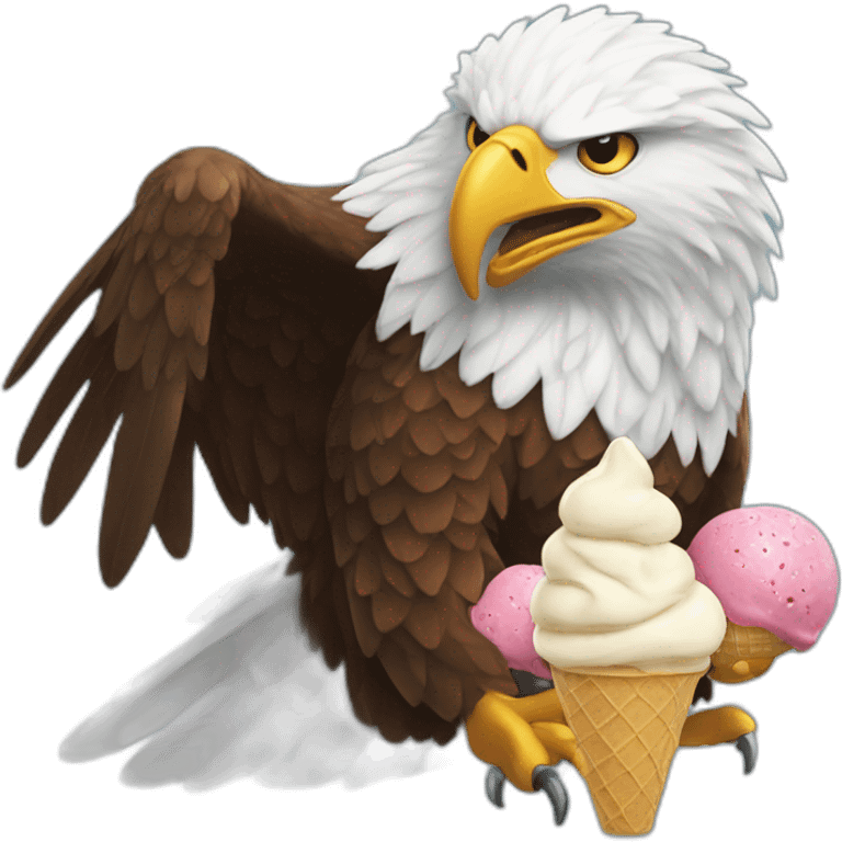 The eagle eat ice cream emoji