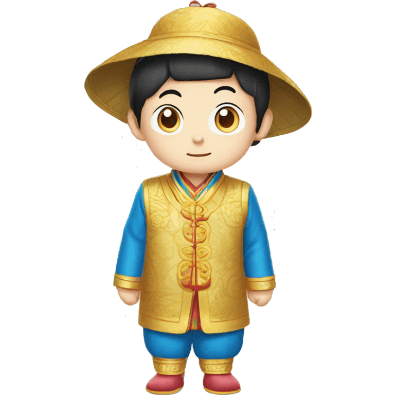 a Doraemon wearing Tang Seng's clothes emoji