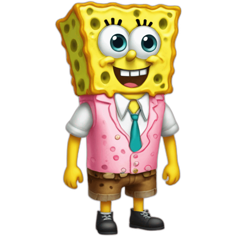 Kawaii SpongeBob full body emoji