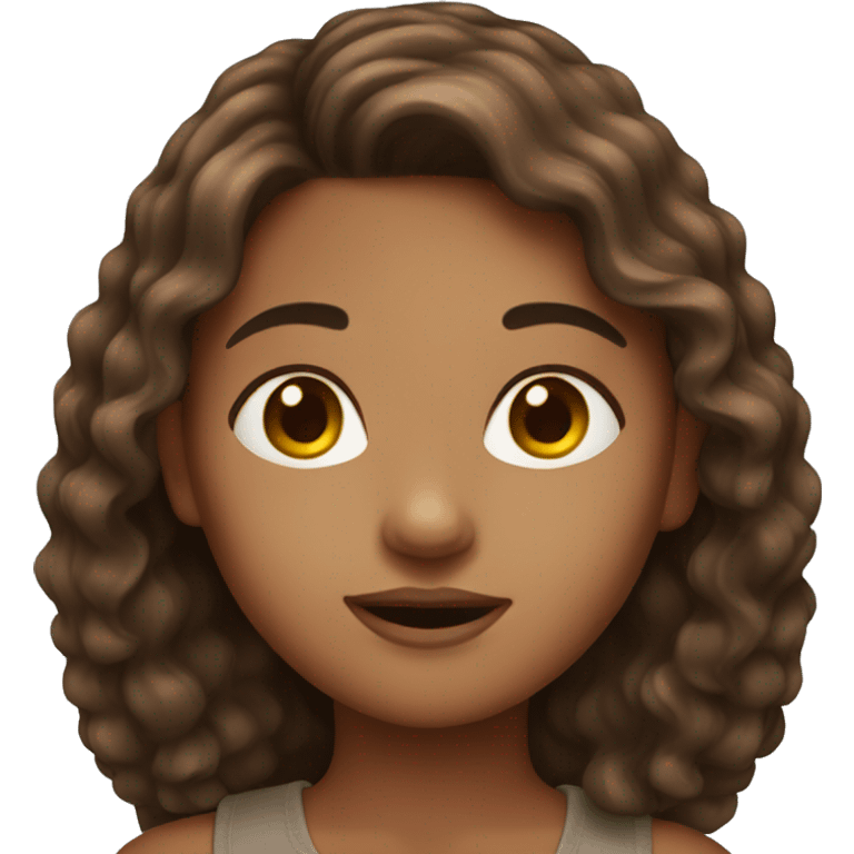 brown hair girl emoji