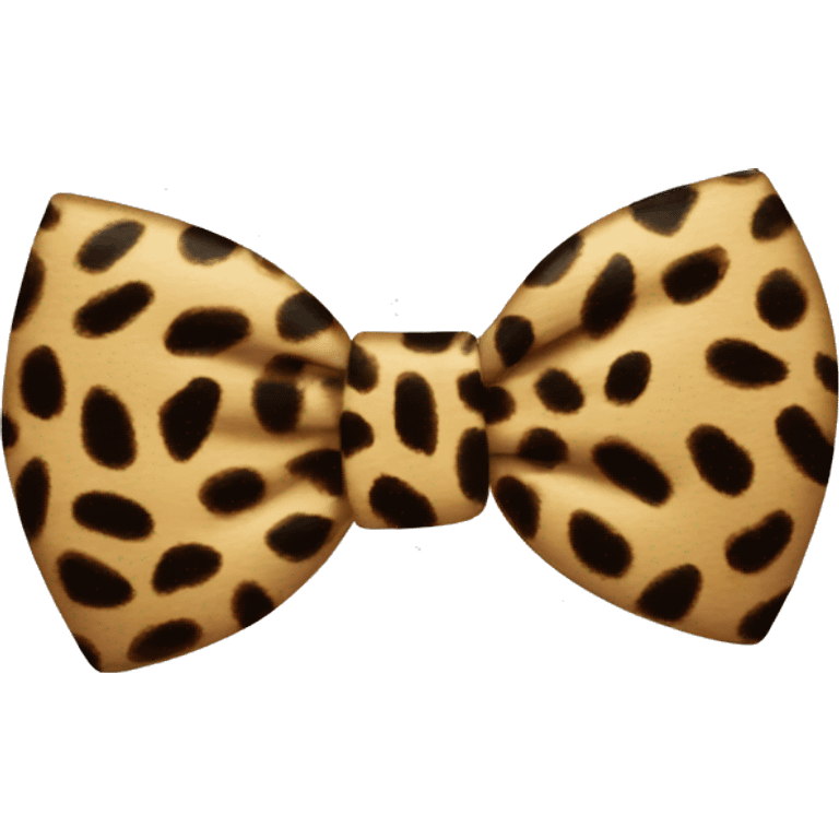 Leopard print bow emoji