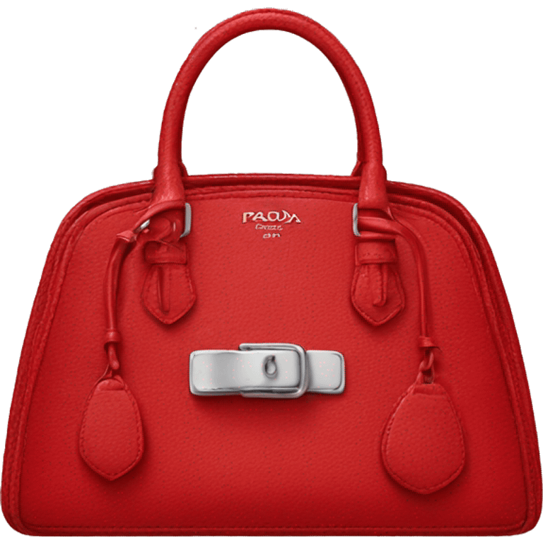 Prada purse in red emoji