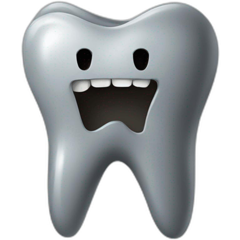 lonely tooth on gray background emoji