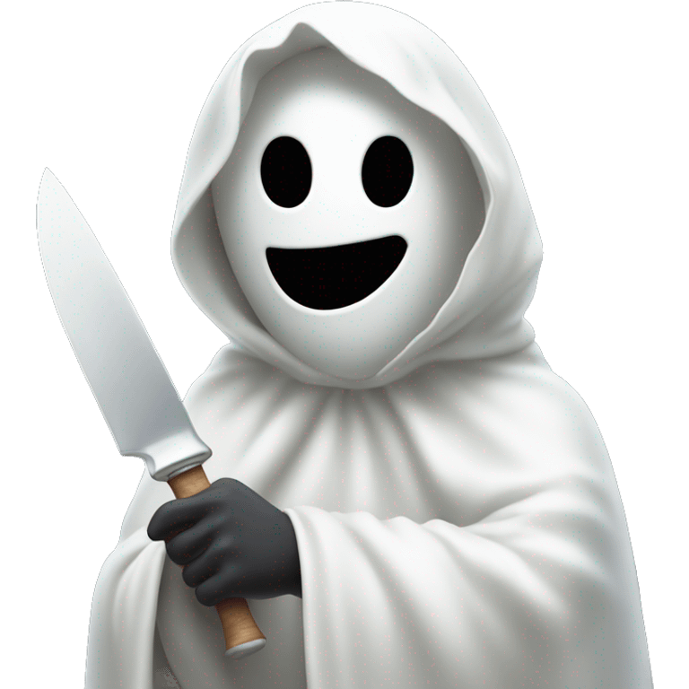 Ghost holding knife ￼ emoji