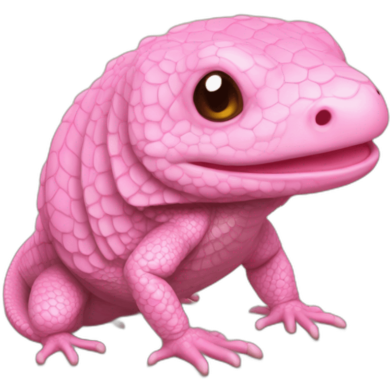 fat pink tegu lizard emoji