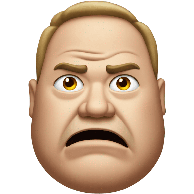 Fat guy who is very angry  emoji