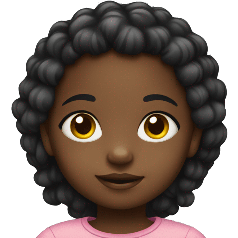 black toddler girl emoji