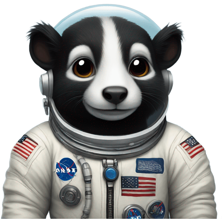 Astronaut skunk emoji