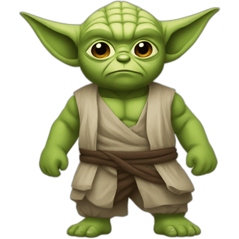 Muscular yoda emoji