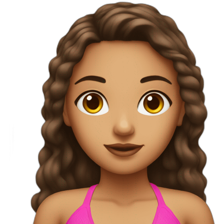 Latina girl in bikini with beautiful eyes emoji