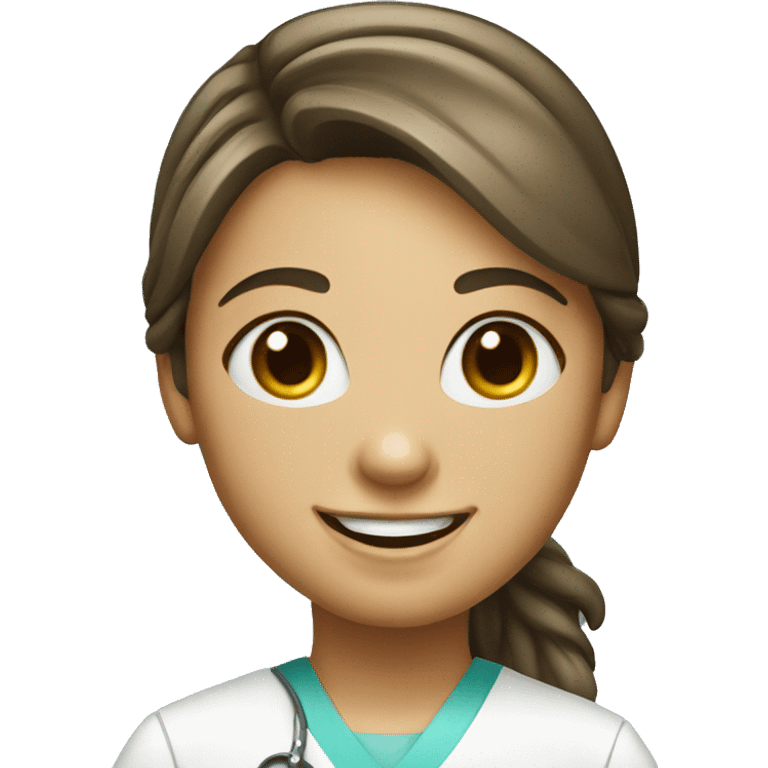 smiling girl in nurse outfit emoji