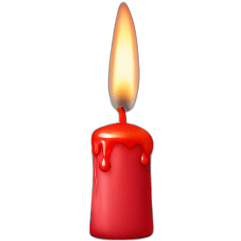 fat red candle emoji