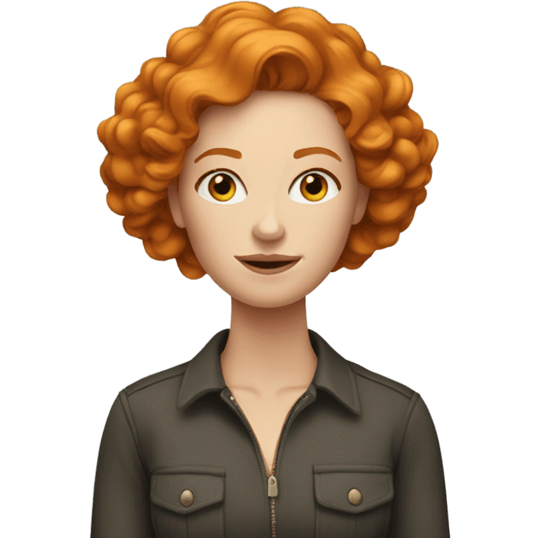 Ginger stylish woman emoji