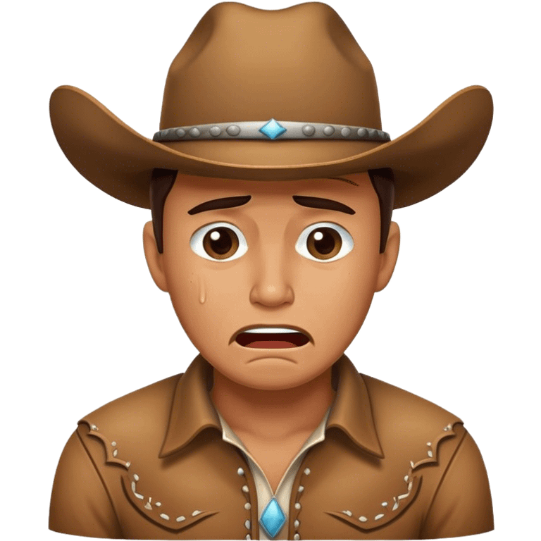 cowboy crying emoji