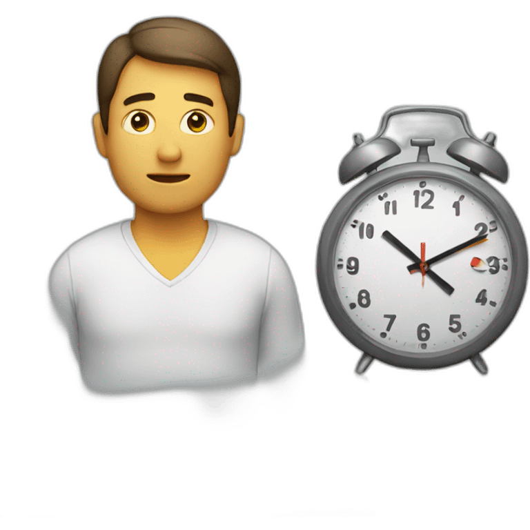 man with deadline emoji