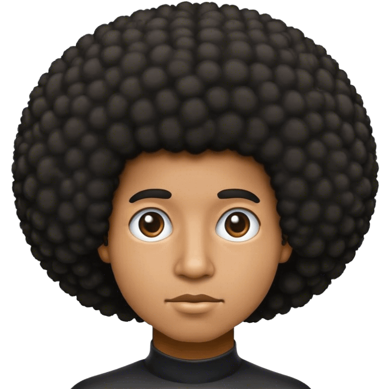 Mole with Afro emoji