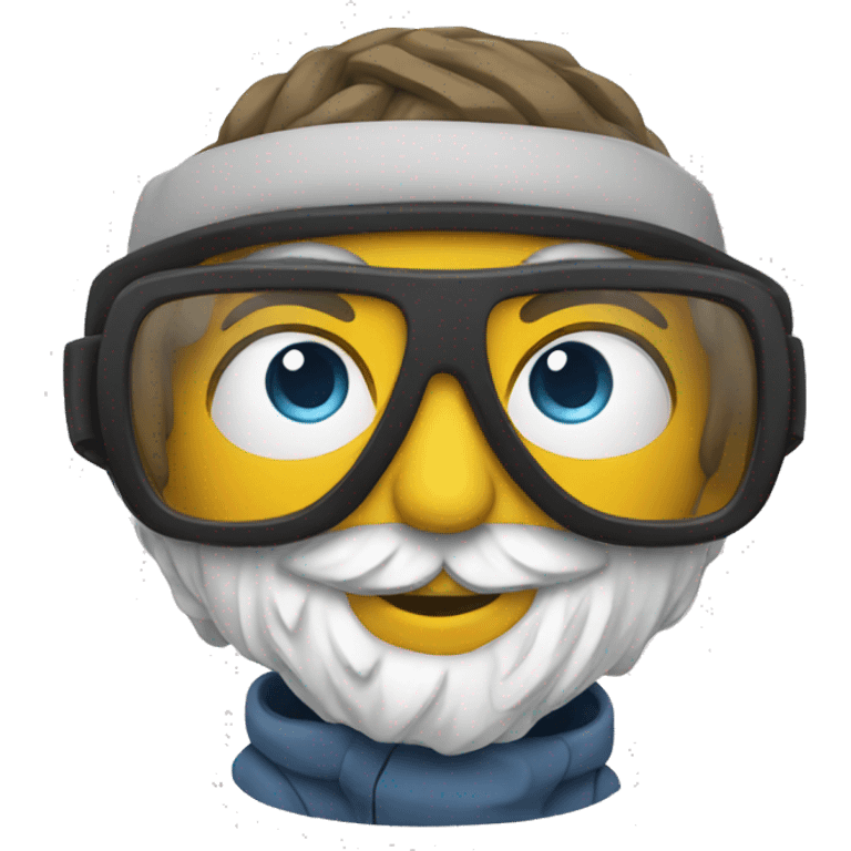 Geek snowboarder emoji