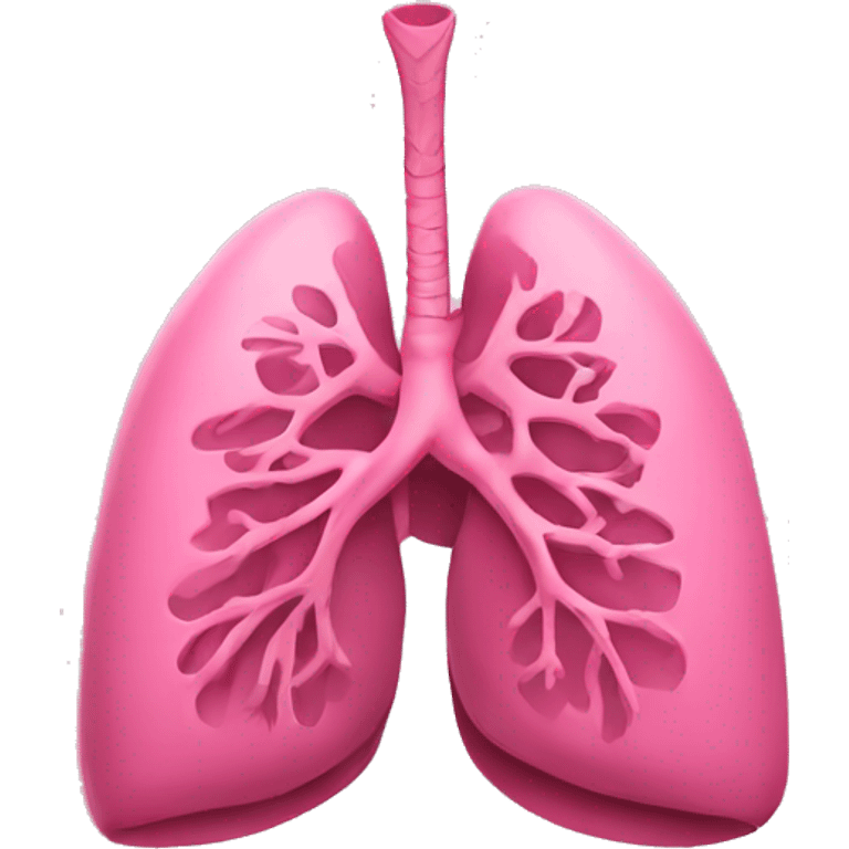 Lung anatomy pink emoji