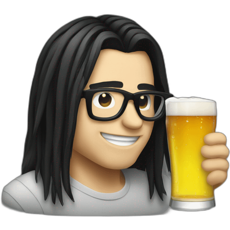 Skrillex drink beer emoji