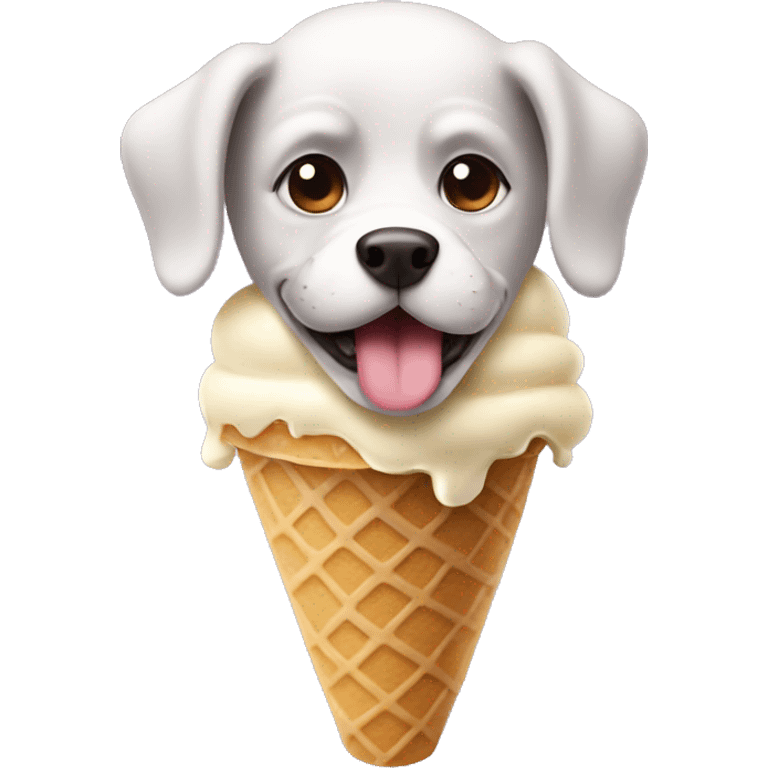 Dog love ice cream  emoji