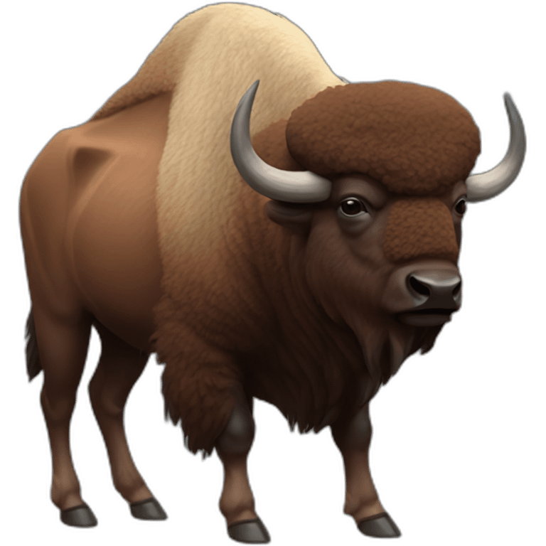 realistic bison full body emoji