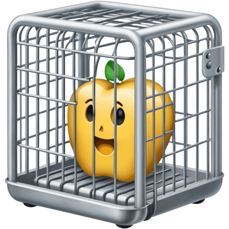 iPhone locked in cage emoji