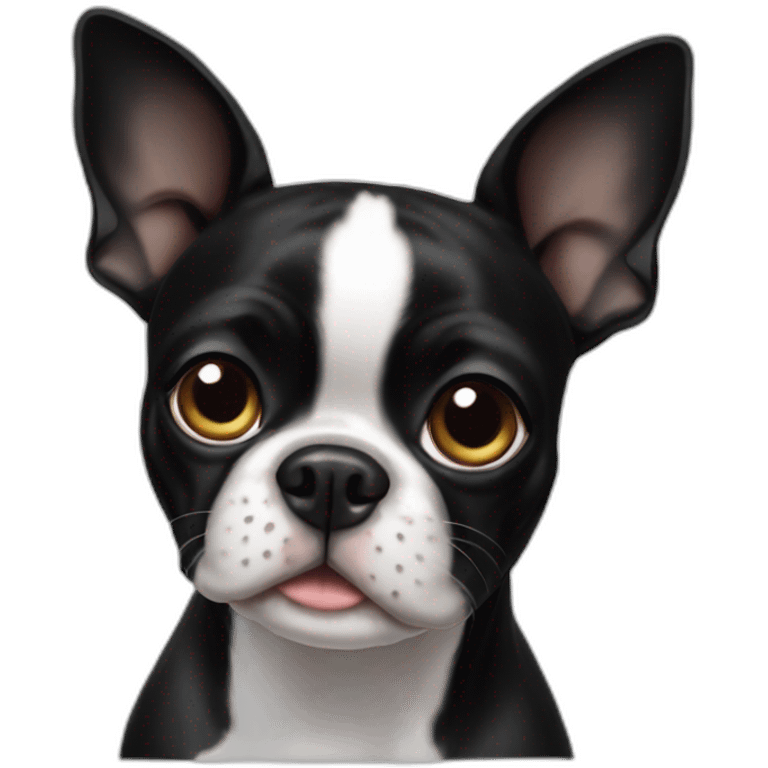 Black boston terrier emoji