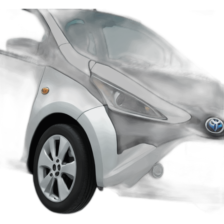 blue toyota aygo from 2016 with a black roof emoji