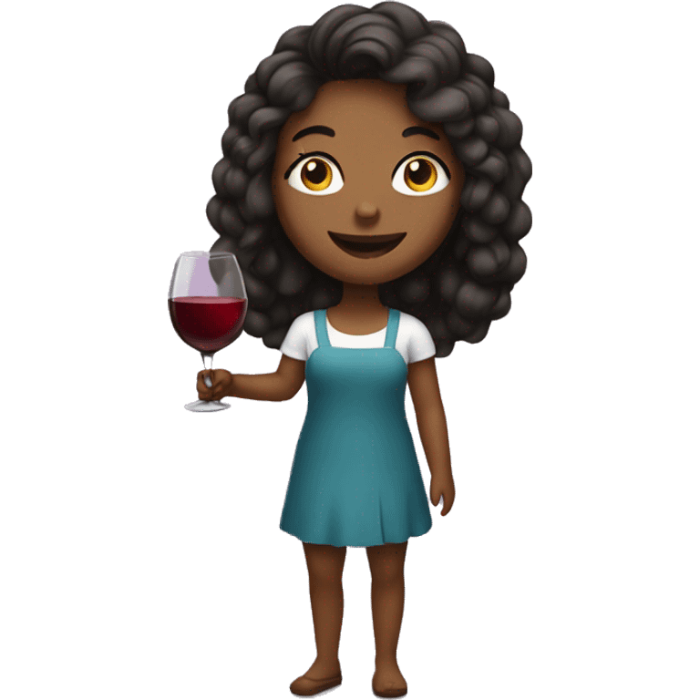 girl with wine emoji