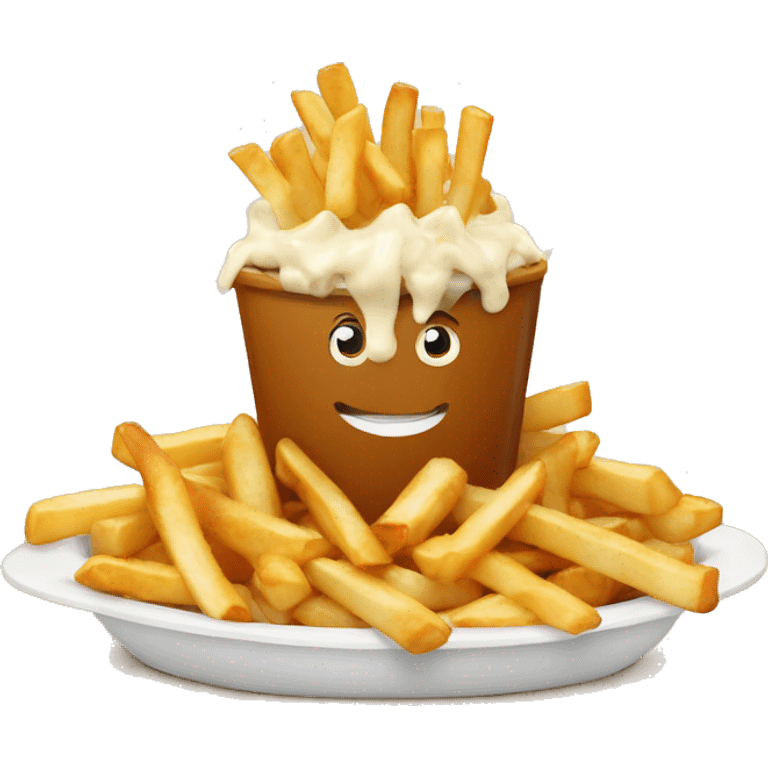 Poutine qui mange une poutine emoji