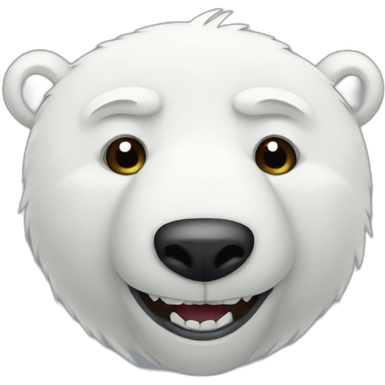 polar bear with human teeth emoji