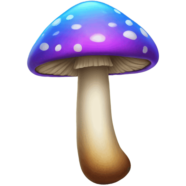 Colorful happy mushroom emoji