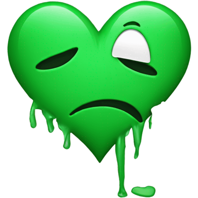 Broken green heart emoji