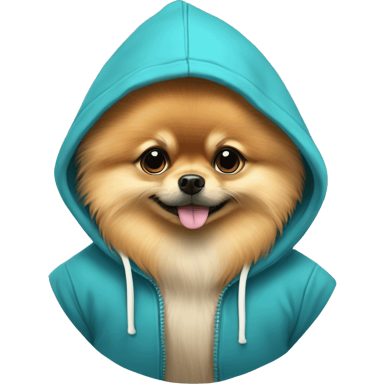 Pomeranian In A Hoodie  emoji