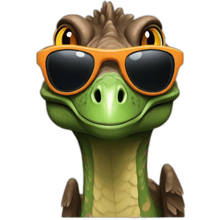 Deinonychus with sunglasses emoji