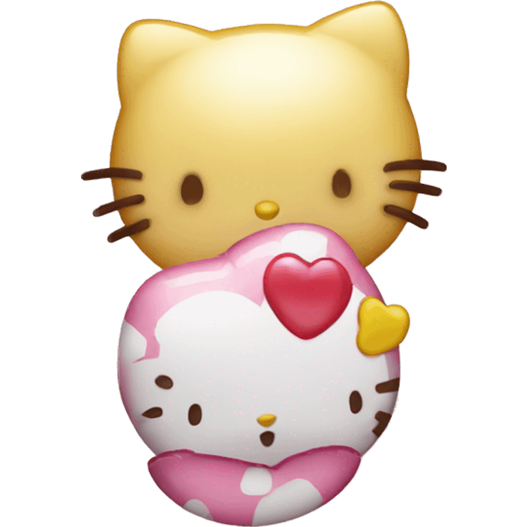 Hello kitty kiss emoji