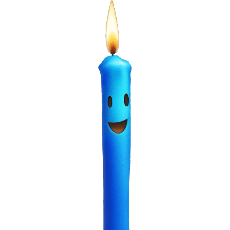 blue candle of sanity sane happy emoji