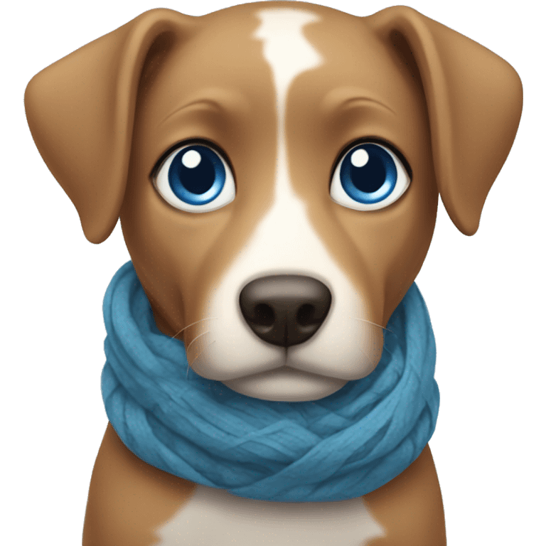 blue eyed pet with scarf emoji